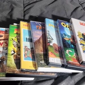 Assorted Kids Animated VHS Tape Lot - Colorful Cartoon Covers